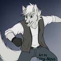 Commission - Zack the wolf fox