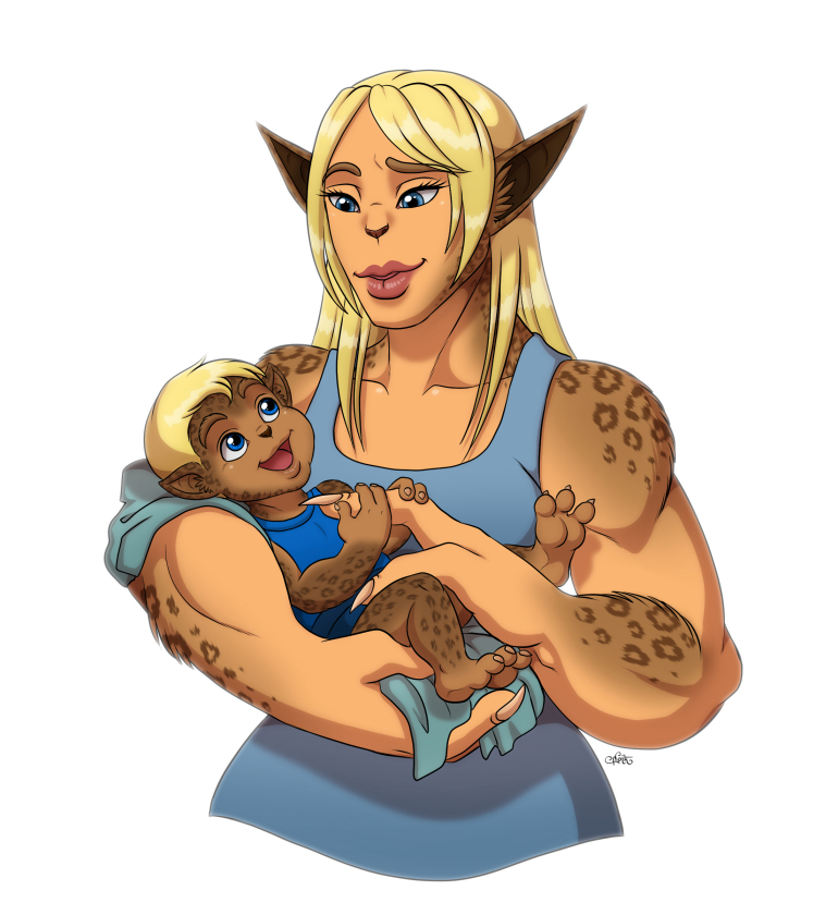 Myra and Baby Ace by Monawolt.jpg